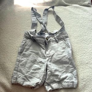 LINEN SUSPENDER SHORT Janie and Jack Size 4